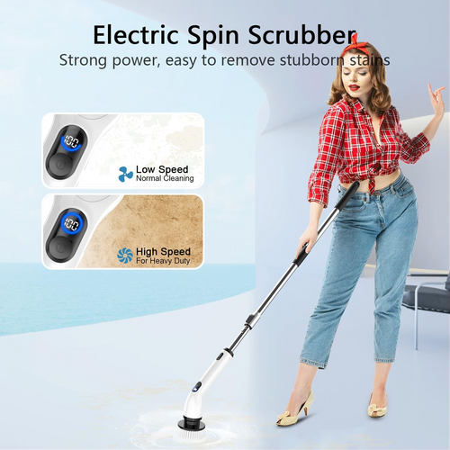 Electric Spin Scrubber – IPX7 Waterproof Cordless